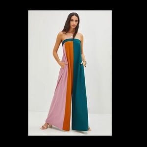 Anthropologie Strapless Wide-Leg Jumpsuit